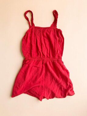 EXPRESS Persimmon Red Orange Summer Romper Size XS